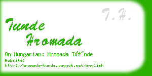 tunde hromada business card